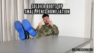 Soldier boots up small penis humiliation