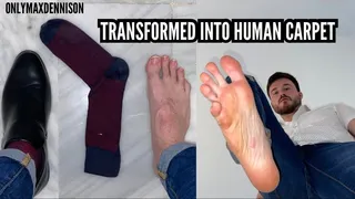 transformed into human carpet - gay foot domination