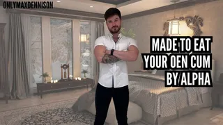 gay cei - made eat your own cum by alpha