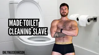 Gay Toilet cleaning slave