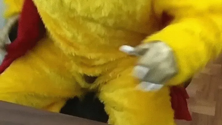 Chicken Mascot Masturbating