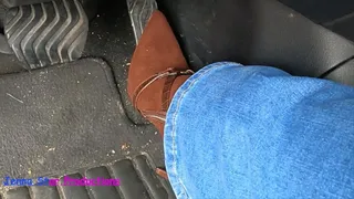 Hard Revving in my Brown Boots Foot View