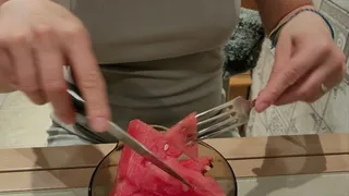 Eating watermelon after 5 meals