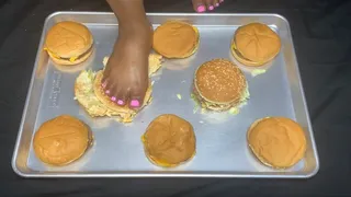 Pretty Pink Toes Smashing Burgers