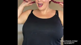 BBW Pink Hair Flashing Tits