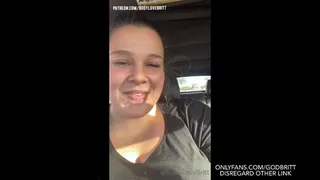 BBW Eating In Car