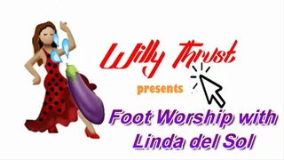Foot Worship with Linda del Sol! I suck her feet, and she sucks