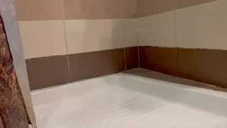 Taking off my Calvin Kleins and pissing in the shower