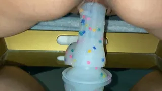 Riding My Confetti Dildo