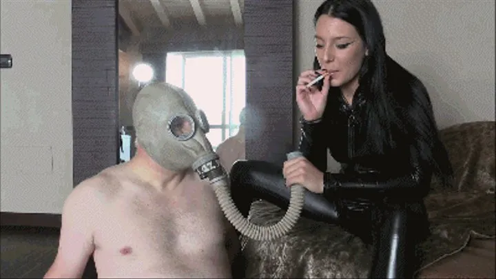 LILLI BAYLE & MISTRESS REA - Human ashtray, spitting, constrained smoking with gas mask