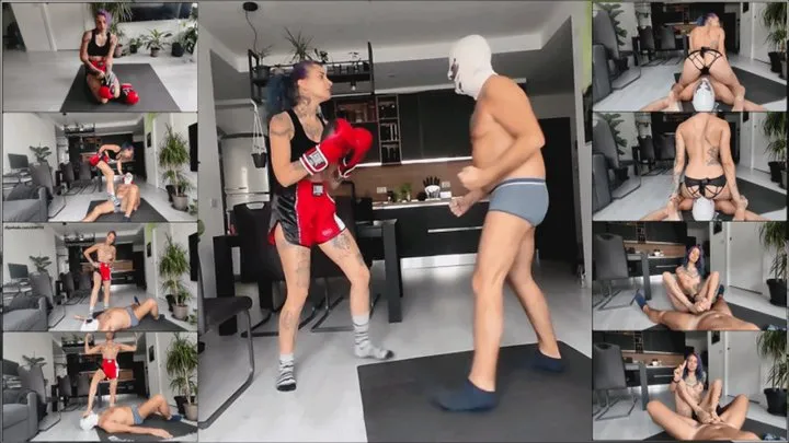 LILLI BAYLE - My antistress slave - PART 2: Boxing, sweaty sock and foot worship, face sitting, handjob, footjob