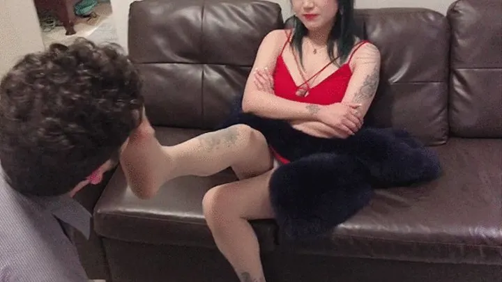 Worship Mistress Jane's Nylon Feet