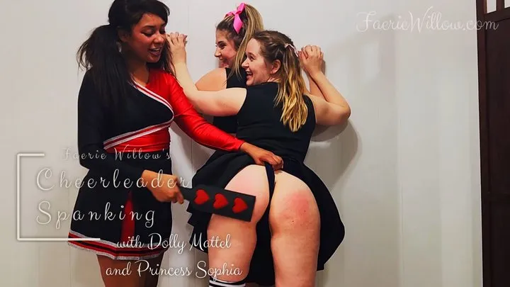 Cheerleader Hazing Spanking with Faerie Willow, Dolly Mattel and Princess Sophia