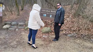 GIBRALTAR ROCK SERIES - Mistress Kayla Crowe puts out (tramples crush) Cigarette on my Stomach in the Woods