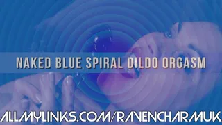 [047] Naked Blue Spiral Dildo Orgasm