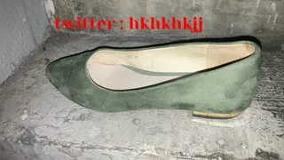 Cum green flats shoes