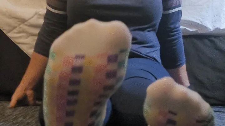 Ped sock and bare feet JOI