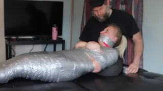 MILF MUMMY Failed Bondage Escape Challenge with Tickling