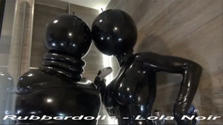 Latex Lea Anderson & Lola Noir - Rubber Dolls Taking A Shower