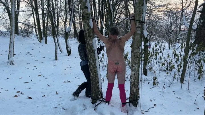 Spanking in the wood!