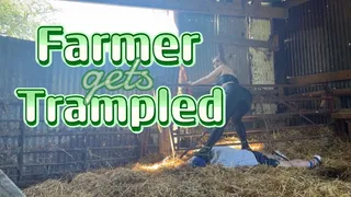 Farmer gets Trampled