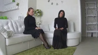 Virtuous woman have meeting with sexy client