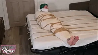 Mia and Bri - Gagged, Wrapped, Roped and Foot Rubbed