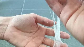 Spit play with fingers