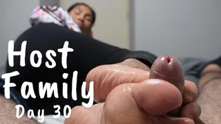 Host family - Day 30 - Goodbye bitches - footjob mesmerized - Marilyn