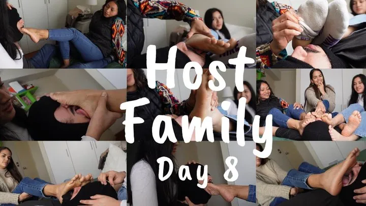 Host family - Day 8 - Extreme Humiliation - 3 Alpha girls and a beta boy - 6 stinky feet to taste - Aleska & Mariella & Cristina