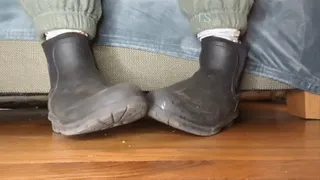 Sweaty Smelly Barefoot Reveal and Tease after UGG Boot and Sock Removal
