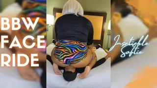 Ebony BBW Riding her Faceseat