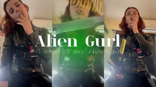 Sultry Hairstylist Wearing PVC and Chainsmoking While Cutting Your Hair | Alien Girl