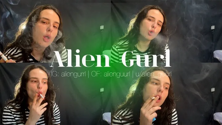 Camel Smoking Close Up | Alien Girl