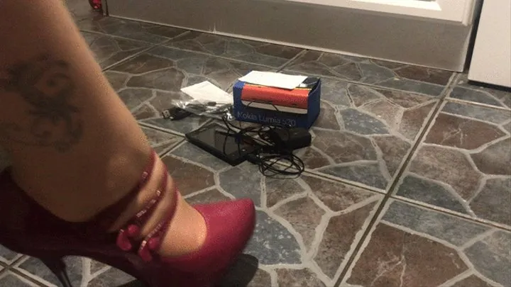 Brand new phone Crushed under pin heels