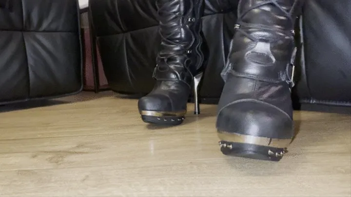 high heel new rock boots tap to music