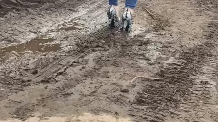 muddy walk in heels