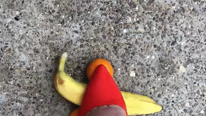 Red heels crush fruit