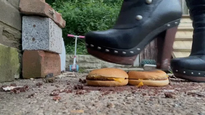 Ugg heel boots crush burgers