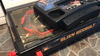 Pin ball machine destroyed by heels worn down to metal