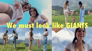 We must look like GIANTS - Giantess Andrea and Genesis