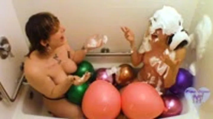 EXPLOSIVE Shaving Cream Filled Balloons in the Tub!