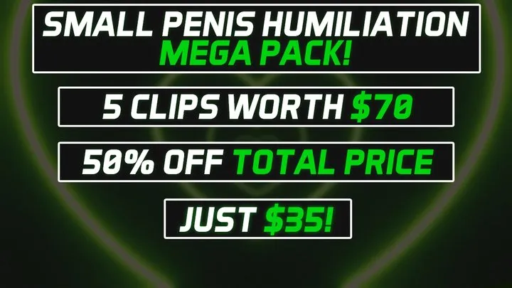 Small Penis Humiliation Affirmations Mega Pack! (50% Discount!)