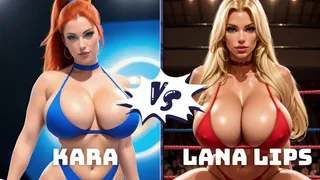 Big tit topless female pro wrestling: Kara Murphy vs Lana Lips