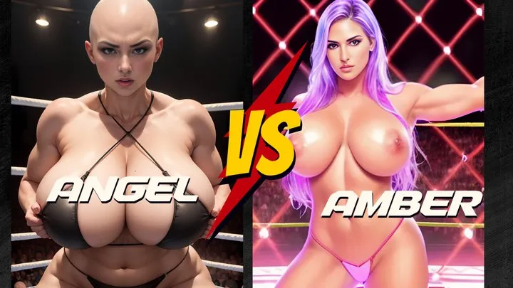 Topless big tit female pro wrestling: Amber&#039;s Debut