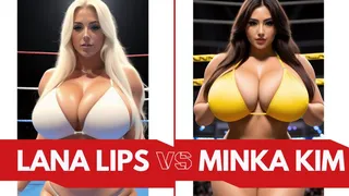 Big tit female pro wrestling: Minka takes on Lana Lips for the championship LOW