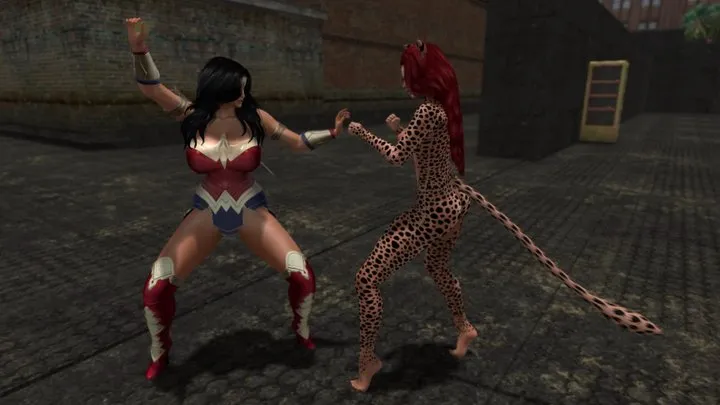 Superheroine Catfight: Wonder Woman vs Cheetah LOW