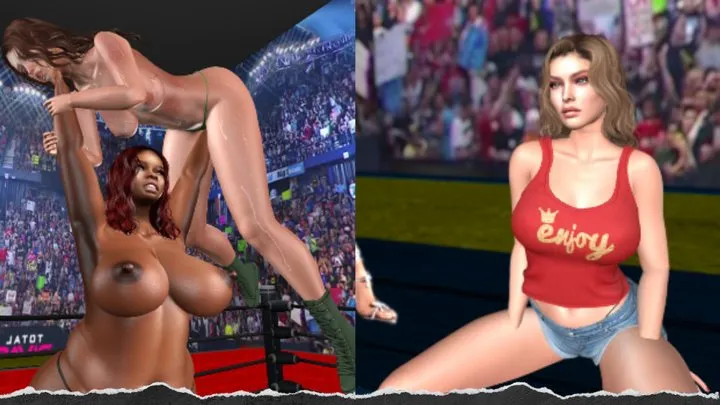 Topless Female Wrestling: Izzy fights the bully LOW