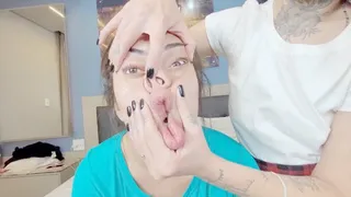 MAKING SILLY FACES ON YOUR SAGGY FACE - BY BABE - CLIP 4