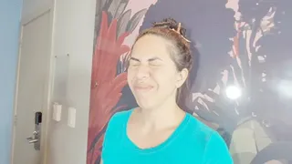 MAKING SILLY FACES ON YOUR SAGGY FACE - BY BABE - CLIP 1